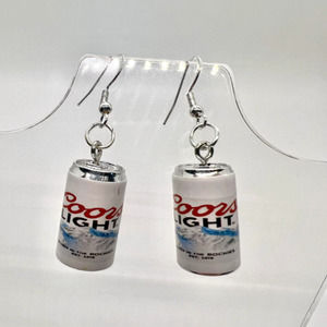 Coors Light Earrings - Beer Can Earrings - Alcohol Earrings - New Years Earrings